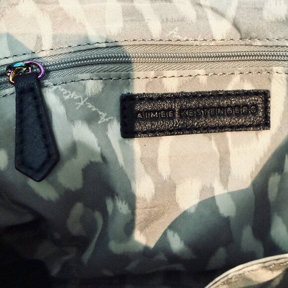 AIMEE KESTENBERG All For Love Crossbody - Black Leather with Rainbow Hardware - Picture 13 of 16